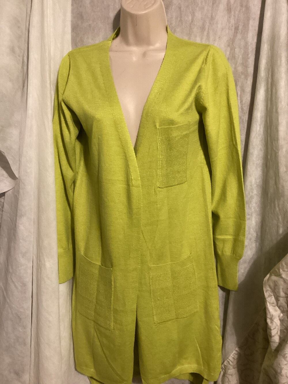 Primark Sweater Coat Lime Green Size Large Women’s